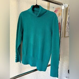 Vintage JM Collection Vibrant Teal Turtleneck Sweater